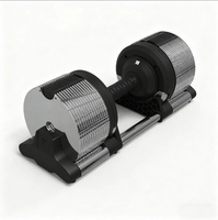 Haltères réglables en acier pur 40 kg, enquêtes de 2 kg, réglage rapide, musculation, entraînement de force, salle de sport à domicile, salle de sport commerciale, studio