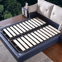 Sommier de lit silencieux et durable, pré-assemblé, gain de place, en bois et acier thermolaqué, design minimaliste, personnalisable, fabriqué à Foshan