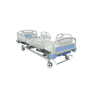 Cama de Hospital Eléctrica de Tres Funciones, Cama <span class=keywords><strong>para</strong></span> Pacientes con 3 Manivelas, Cama Médica Ajustable Manual <span class=keywords><strong>para</strong></span> Pacientes <span class=keywords><strong>Enfermos</strong></span> con Barandilla Lateral de Aluminio - Product Image 5