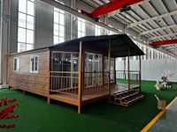 Maison conteneur extensible 20/40 pieds, directement de l'usine, 2 chambres, maison de luxe avec terrasse, panneaux sandwich, couleur personnalisée pour location familiale