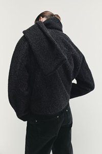 Vêtements pour femmes MYST&ZA, automne 2025, nouveau <span class=keywords><strong>manteau</strong></span> <span class=keywords><strong>court</strong></span> en <span class=keywords><strong>bouclette</strong></span> élégant et polyvalent, écharpe, veste 6318295 - Product Image 2
