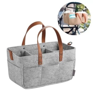 Woven Felt <b>Storage</b> Box Sustainable Clothing <b>Storage</b> <b>Basket</b> with Glossy Rectangle Shape <b>Storage</b> Holders - Product Image 5