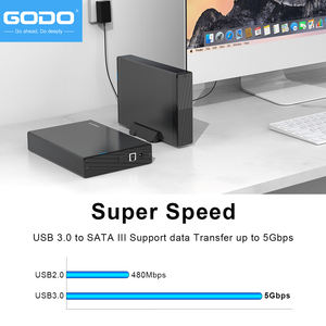 Boîtier de <span class=keywords><strong>disque</strong></span> <span class=keywords><strong>dur</strong></span> externe GODO USB 3.0 3,5 pouces SATA en aluminium 18 To avec adaptateur d'alimentation - Product Image 4