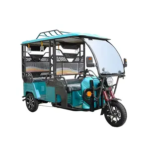 Triciclo eléctrico de pasajeros para adultos de nuevo estilo, 900W de potencia, larga distancia, 100KM, triciclo de carga de neumáticos gruesos motorizado, Tuk eléctrico