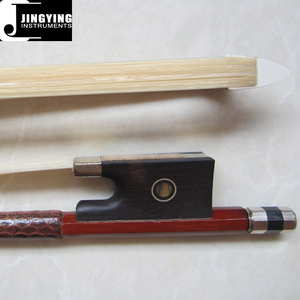 2025 accessoires de violon de musique Jingying, archet de violon professionnel octogonal de grenouille d'ébène de coquille de couleur de <span class=keywords><strong>soie</strong></span> dorée en gros - Product Image 6