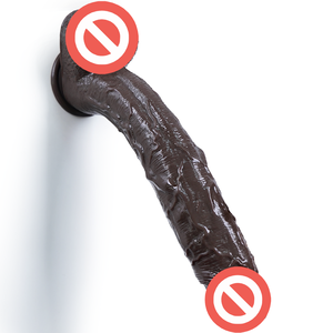 Dildo de Silicona Líquida Marrón con Ventosa Manual, Simulación de Pene, Dispositivo de Masturbación Femenina Suave, 31cm 800g, Impermeable y Ecológico - Product Image 1