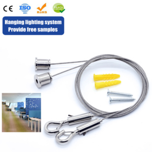 <span class=keywords><strong>Kit</strong></span> de suspension avec clip pour câble en acier inoxydable |   Système de suspension de câble de plafond à crochet en laiton réglable - Product Image 2