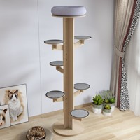 Structure d'escalade pour chat Sky Pillar, plateforme de saut peu encombrante, multi-niveaux intégrés, sisal robuste et épaissi