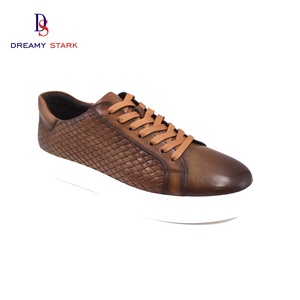 Chaussures pour hommes en cuir faites à la main, originales, personnalisées, en gros, nouvelle collection quatre saisons, baskets tendance à bout rond, pour loisirs - Product Image 2