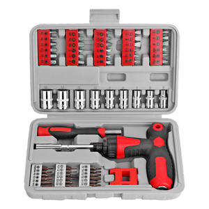 Kit d'outils de bricolage avec tournevis 40-60 pièces, clé à douille et poignée antidérapante en T - Product Image 1