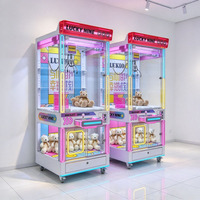 Machine à griffes transparente pour jeux d'arcade, modèle Lucky Nine, pour centres commerciaux et parcs d'attractions