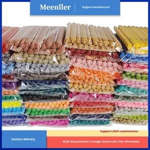 Marqueurs d'art de couleur unique en vrac vente en gros stylos aquarelle pour enfants grande capacité ensemble plastique complémentaire rose monobloc - Product Image 3