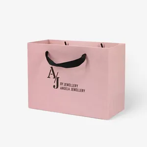 Luxury Bag Package Design Free Design CMYK Pantone Color Printed Pink Paper Bags