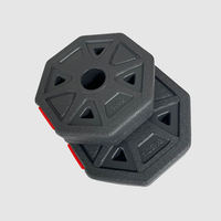 Europe Home Gym Réglable 10-40kg Poids Libre Jeu Ciment Haltère Octogone Poignée Béton Plastique Kettlebell Haltère Octogone