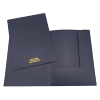 Carpetas de Presentación de Lujo Personalizadas de Fábrica China con Bolsillo, Impresas en Papel de Arte A4/A5/Tamaños Personalizados, Colores y Logotipo Personalizados