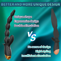 Perles anales vibrantes à 3 moteurs pour hommes, masseur de prostate, plug anal en silicone liquide, expédition discrète