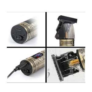 Haohan – <span class=keywords><strong>ensemble</strong></span> de chargeur de tondeuse à cheveux, station d'accueil Uso commercial, tondeuse à cheveux Barbas Barca barbier barbier électrique - Product Image 4