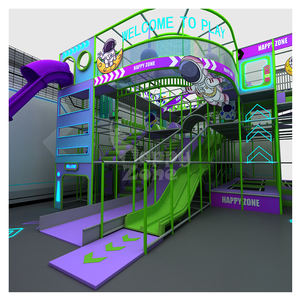 Set <span class=keywords><strong>de</strong></span> Escalada en <span class=keywords><strong>Roca</strong></span> para Interiores, Centro <span class=keywords><strong>de</strong></span> Juegos con Juegos Interactivos y Tobogán para Niños - Product Image 2