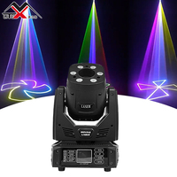 Projecteur de scène LED RVB MZX 2024 120W, laser couleur pleine, tête mobile 33CH DMX512 IP33 5000K Lumière du jour CRI95 540° Panoramique/Inclinaison en fer