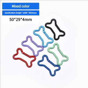 Bone Shaped Electrophoretic Color cat Pet Accessory Hanger Clothing Hook Aluminum Mountain Buckle Outdoor Ring Buckle - Product Image 2