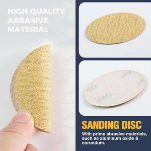 50 Discos de Lijado de 3 Pulgadas con Velcro, Grano 60, para Lijadora <span class=keywords><strong>Orbital</strong></span>, Discos de Papel de Lija de Óxido de Aluminio - Product Image 4