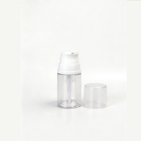 Bouteille mousseuse en plastique transparent avec logo personnalisé, pompe, format voyage, mini distributeur blanc