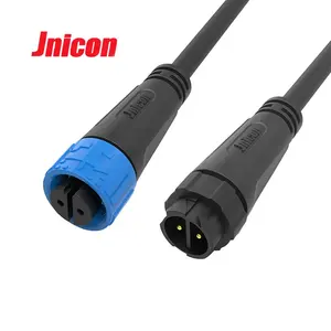 Jnicon 2 3 4 5 pins IP67 IP68 su geçirmez güç kablosu bağlayıcı plastik Led aydınlatma için su geçirmez kablo konnektörleri