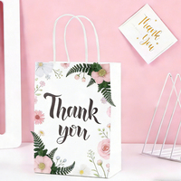 Sacs en papier kraft blanc personnalisés en gros, avec logo imprimé, uniques, avec poignée, pour remercier vos clients
