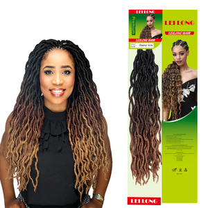 Extensiones de Cabello de Crochet Estilo Gypsy Faux Locs, 3 Tonos Ombre, Onduladas, Goddess Locs, Extensiones de Cabello de Crochet, Faux Locs Completas, 1 Paquete - Product Image 6