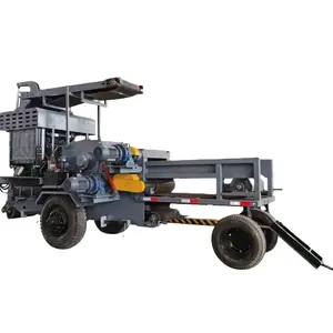 China Manufacturer Large Capacity 25ton Industrial Potable Mobile Diesel Engine 550hp Drum Wood Chip Chipper Crusher for Sale