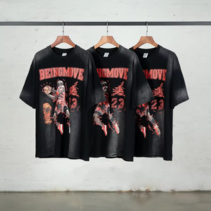 <span class=keywords><strong>Camiseta</strong></span> <span class=keywords><strong>de</strong></span> algodón para hombre DIHUI, con estampado <span class=keywords><strong>de</strong></span> estrella <span class=keywords><strong>de</strong></span> baloncesto, lavada y desgastada, <span class=keywords><strong>camiseta</strong></span> <span class=keywords><strong>de</strong></span> manga corta para hombre, <span class=keywords><strong>camiseta</strong></span> vintage con lavado ácido. - Product Image 3