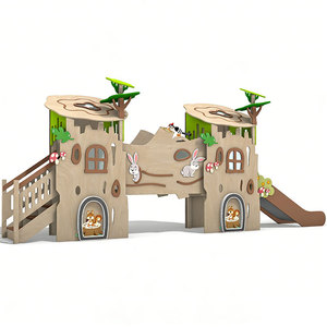 Parco Giochi Montessori per Bambini a Tema Scoiattolo della Foresta, Casetta in Legno Ecologica per Asilo Nido e Scuola dell'Infanzia - Product Image 1