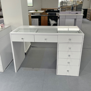 Wss Vanity Desk with Mirror and Lights <strong>Dressing</strong> <strong>Table</strong> with Large Drawers 3 Lighting Modes Adjustable Brightness for Bedroom - Product Image 6