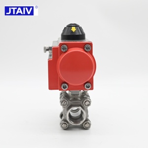 Jtaiv Op Maat Gemaakte Pneumatische Actuator Cf 8M 1000 Wog 2.5 Inch Enkele Dubbele Ss304 Pn16 Dn100 Schroefdraad 3-delige Pneumatische Kogelklep - Product Image 3