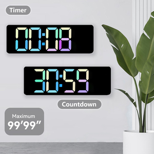 Đồng hồ treo tường kỹ thuật số LED lớn hiển thị ngày tháng, giờ kép, nhiệt độ, điều khiển từ xa, trang trí nhà cửa phòng khách - Product Image 3