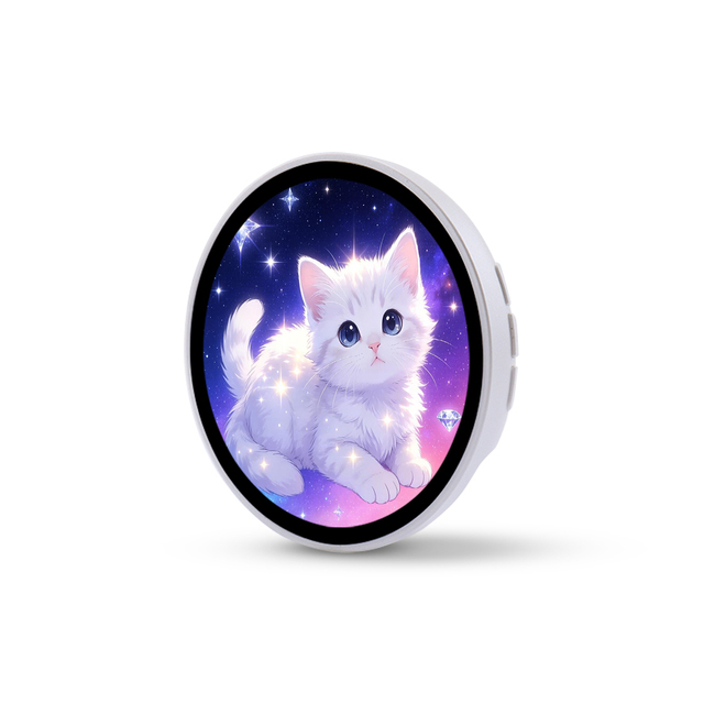 1.85-inch E-Badge Electronic Badge High-Definition Dynamic Display Pin Smart Wearable Devices Novelty Digital Gift Touch Sreen