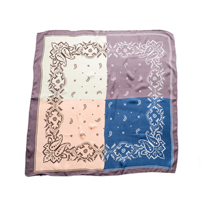 Custom Satin Two-Side Pure Digitaldruck Quadrat 100% Seiden schal