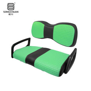 Coussin de siège en cuir pour voiturette de golf Yamaha G29 avec dossier ; Couleur et texture sélectionnables, fabricant direct - Product Image 3