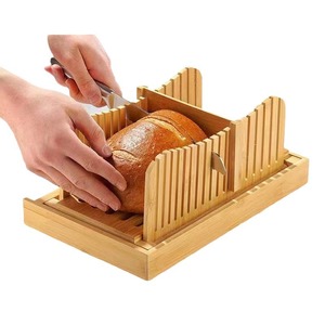 Cortador de pan de bambú con bandeja para migas, bandeja plegable multifuncional para pan, para uso comercial en panaderías - Product Image 5