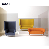 Ensemble Canapé Acoustique à Dossier Haut pour Bureau, Salon d'Accueil, Sièges de Réunion en Tissu Privatif, Design Moderne pour Espace Ouvert