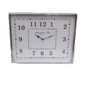 Horloge murale de Style contemporain en métal, décoration de maison, miroir en acier poli pour le salon, 1 pièce - Product Image 1