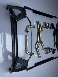 Tốt Nhất Bán Khô Carbon M Phong Cách Cơ Thể Kit Phía Trước Bumper Phía Sau Khuếch Tán Ống Xả Bên Váy Cho <span class=keywords><strong>Audi</strong></span> Rs6 - Product Image 4