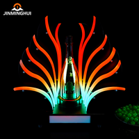 LiqVis Creative Luminescent pour éclairage de bouteilles de champagne et de vin, en forme de paon, nouveau design, glorificateur de bouteilles LED pour le service et la publicité
