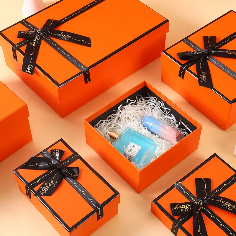 Emballage décoratif en carton pour vêtements de bébé, boîte-cadeau avec ruban à nœud papillon, 10 pièces