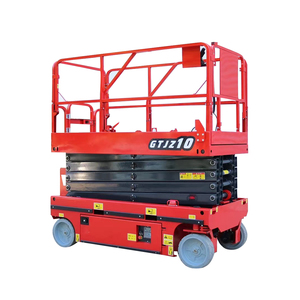 Mendorong sendiri gunting Lift Platform kerja 6-14m platform listrik penuh listrik mendorong sendiri gunting peralatan angkat - Product Image 1
