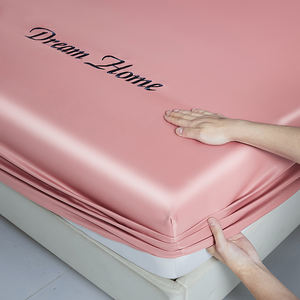 Nouvelle <span class=keywords><strong>drap</strong></span>-<span class=keywords><strong>housse</strong></span> en soie glacée lavée à l'eau de classe A 2026, série Ice Silk Dream Home, <span class=keywords><strong>drap</strong></span>-<span class=keywords><strong>housse</strong></span> simple personnalisable - Product Image 3