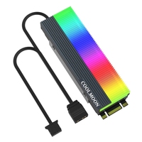 Pour COOLMOON CM-M7S M.2 ARGB SSD dissipateur thermique refroidisseur 2280 ARGB disque solide disque dur boule radiateur Dissipation thermique Pad