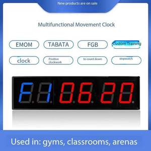Minuteur <span class=keywords><strong>mural</strong></span> LED moderne pour salle de sport et entraînement physique - Affichage 6 chiffres de 4 pouces, fonctionnement silencieux - Product Image 6