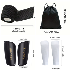 Protège-tibias de haute qualité avec manchons de protection, chaussettes de sport, lot de 5 pièces, équipement d'entraînement de football, chaussettes antidérapantes - Product Image 4