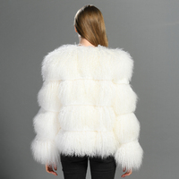 Veste décontractée en fourrure de mouton de Mongolie naturelle, épaisse et chaude pour l'hiver, couleur personnalisée, vente en gros, doublure en laine douce et moelleuse pour femmes
